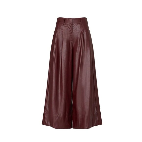 Nicholas Faux Leather Sofia Culottes Red Womens Size 8 - Picture 15 of 15